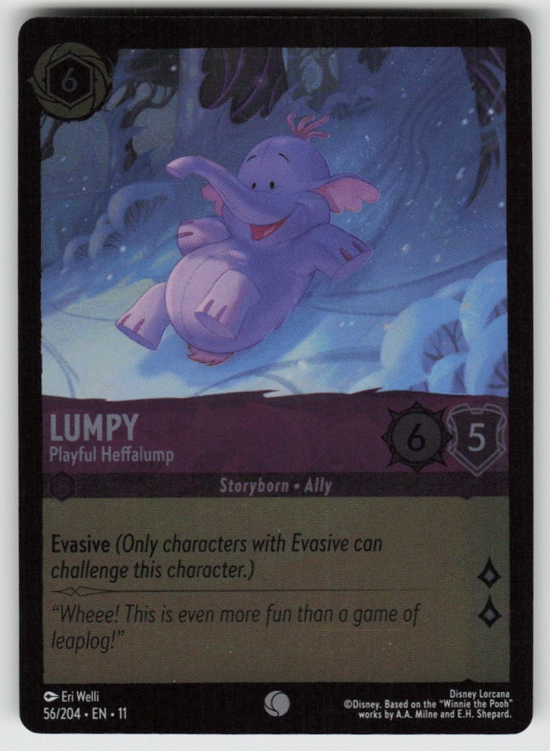 Lumpy - Playful Heffalump Cold Foil Common Winterspell 56/204 Lorcana NM