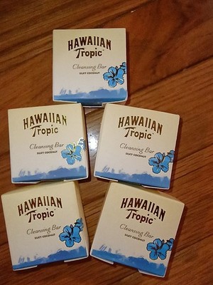 Hawaiian Tropic Coconut Bar Soap 1oz Ec Set of 5 Brand New RARE