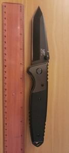 Manufacturers UZI Black G-10 8Cr14 Stainless Tanto Linerlock Knife Discontinued 