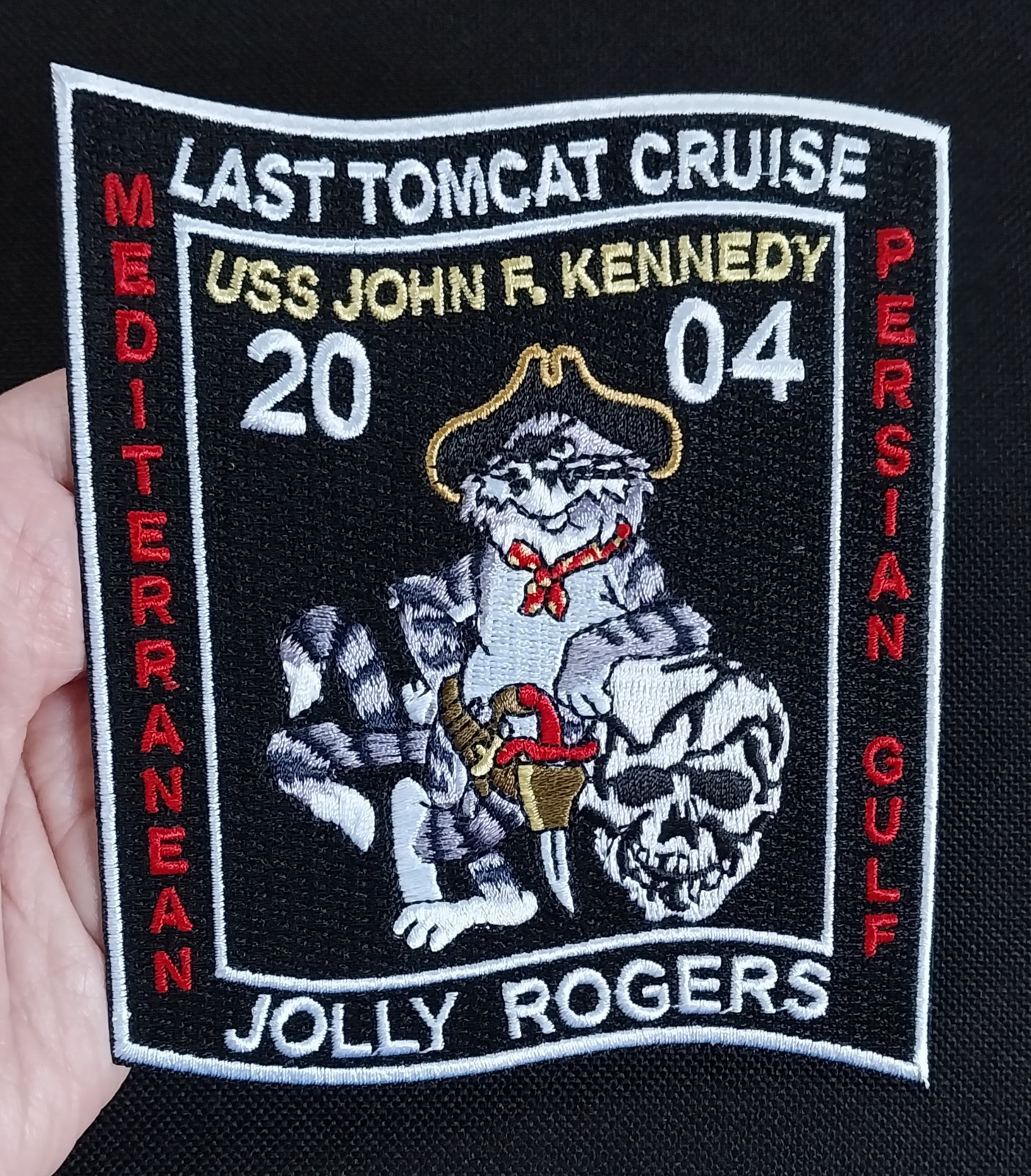 LAST TOMCAT CRUISE USS JOHN KENNEDY JOLLY ROGERS NAVYMILITARY BIKER PATCH VF-103