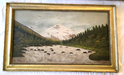 Early 20th Century William Knight 1906 Framed Landscape Painting on Board