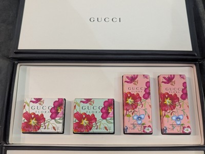 Elegant Gucci Flora fragrance set. Includes a variety of scents 