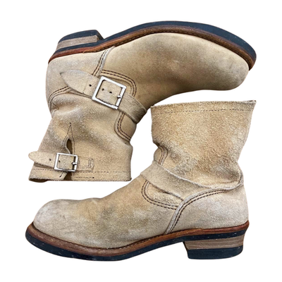 Red Wing 2965 Short Engineer Boots US 9 D Suede Roughout Steel Toe