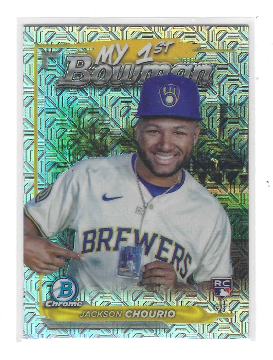 2024 Bowman Chrome Jackson Chourio My 1st Bowman Mojo Refractror!