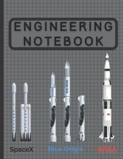 SpaceX Blue Origin Nasa Rockets Engineering Notebook: Graph Paper, Quad Ruled,12