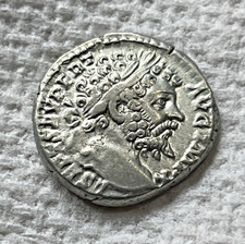 Ancient Roman Empire Silver Coin AR Denarius Septimius Severus 192-211 AD.