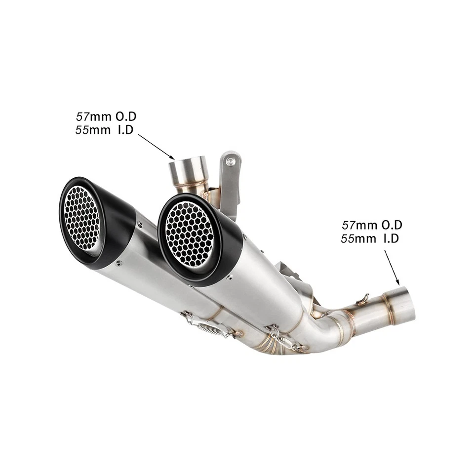 Tubo de escape de enlace medio con tubo silenciador para Ducati XDiavel S 17-21 X-Diavel S Foto 2 de 4