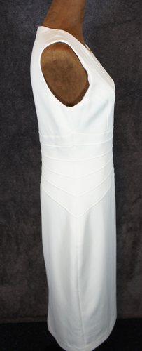 NWT Ivanka Trump White Pleated Sheath Dress Women's Size 6 - Picture 4 of 10