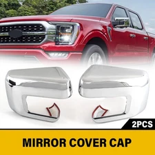 Left+Right Side Mirror Cover Overlays Cap Trim For 2021-2024 Ford F150 F-150 *
