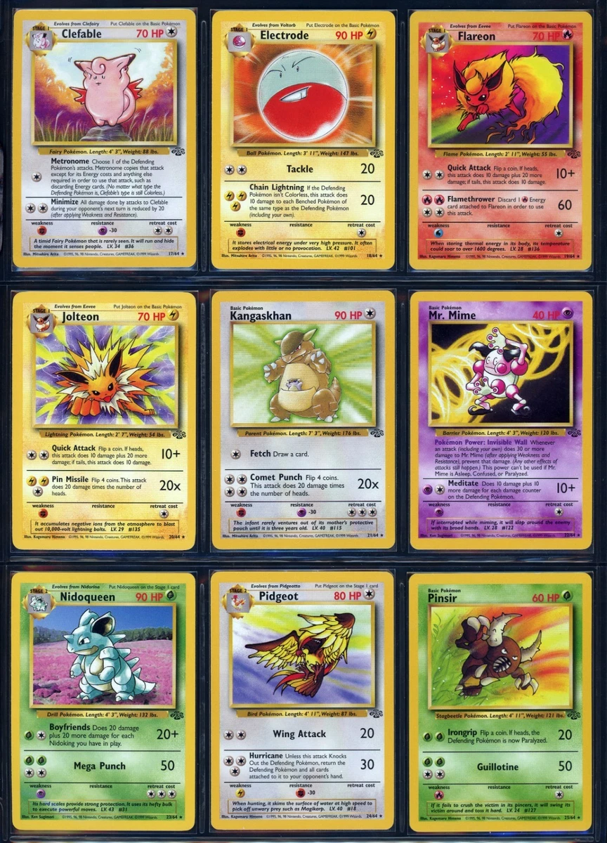 Jungle Pokémon Trading Card Complete Sets for sale