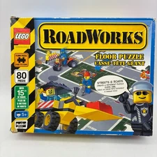 LEGO RoadWorks Floor Puzzle 80 pcs COMPLETE RoseArt 2000 Streets Roads Mix Match