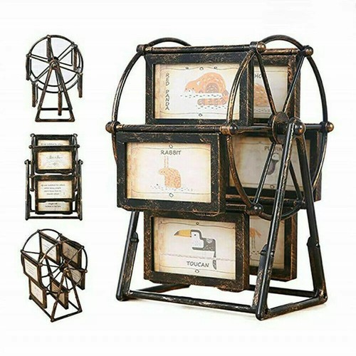 Vintage Rotating Ferris Wheel Photo Frame 12 Slot Wedding Carousel ...