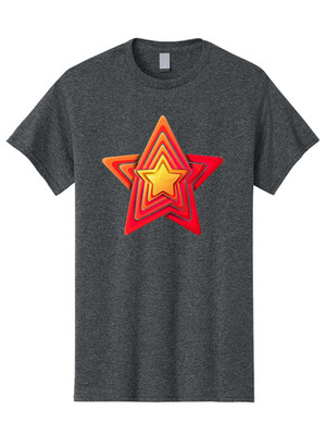 Star-2 Mens Graphic Tee, 100% Cotton, Casual Summer Wear