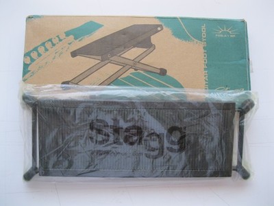 Stagg FOS-A1 BK Gitarren Fuß Hocker Auflage, schwarz verstellbar, Bass Violine Mandoline