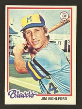 1978 Topps Jim Wohlford #376 Milwaukee Brewers