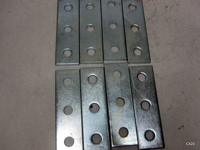 8 Pack of 4 Hole Flat Plate Connector Bracket Galvanized Steel