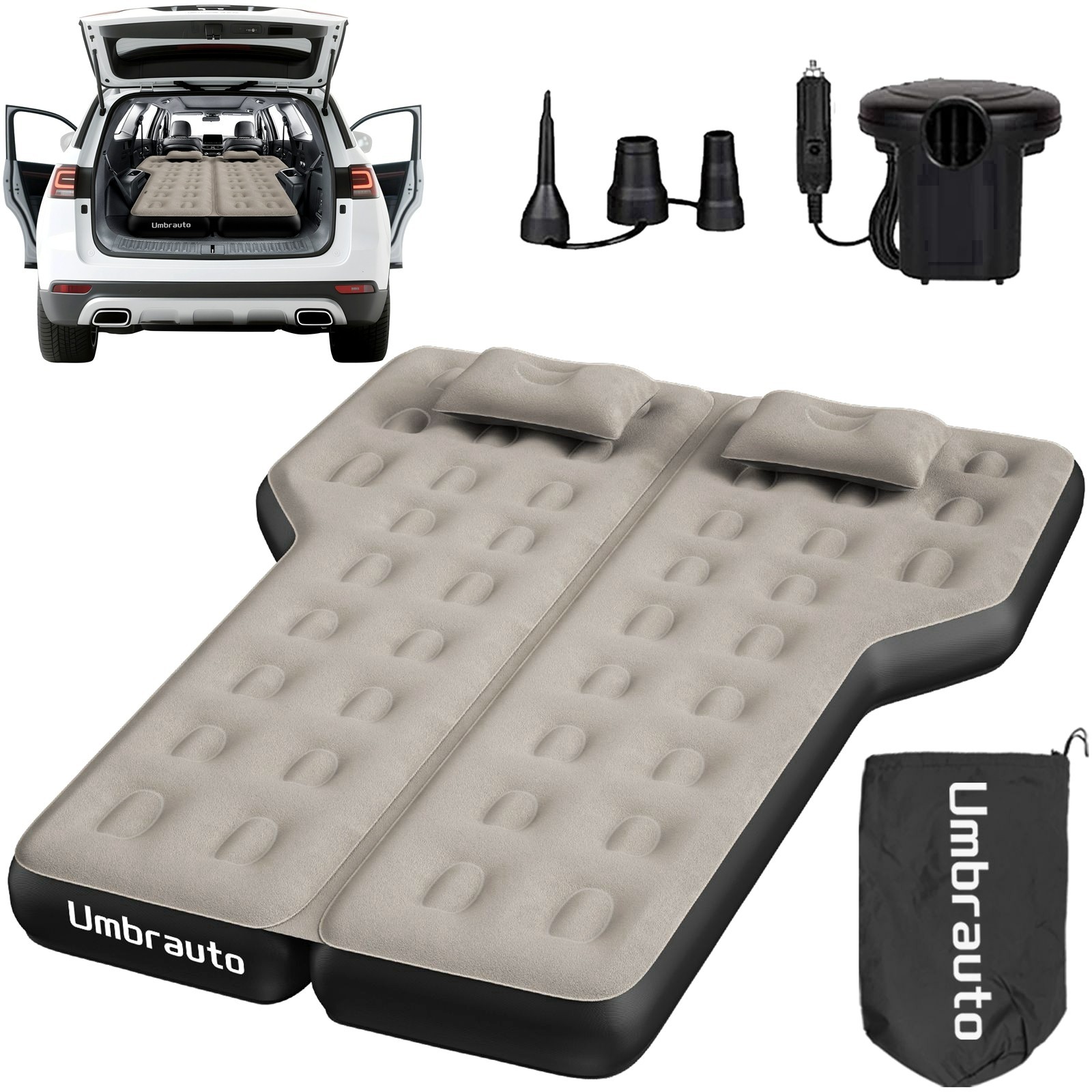 SUV Air Mattress for Car Trunk Camping with Pump, PVC Airbed