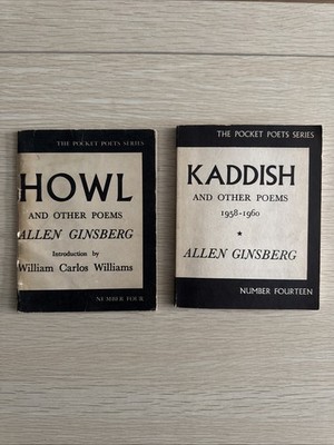 allen ginsberg howl 1959 8th Edition / Kaddish 8th Edition 1967 Set Lot Books