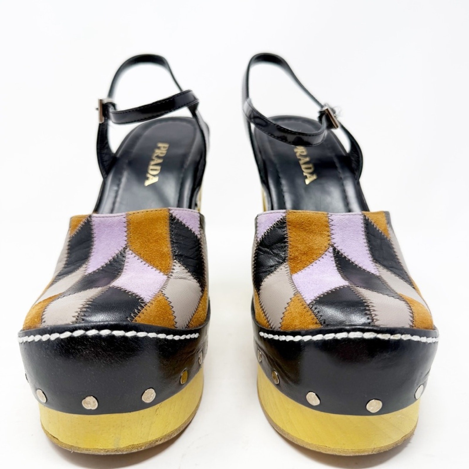Prada Patchwork Platform Clogs Size 40 - image 3