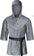 Medieval Knight Templar Cosplay Costume Medieval Renaissance Hat Shirt Belt 2x