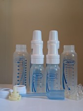 Dr. Browns Bottles 4 Pack (2 - 8 oz bottles) and (2 - 4 oz bottles) With Extras