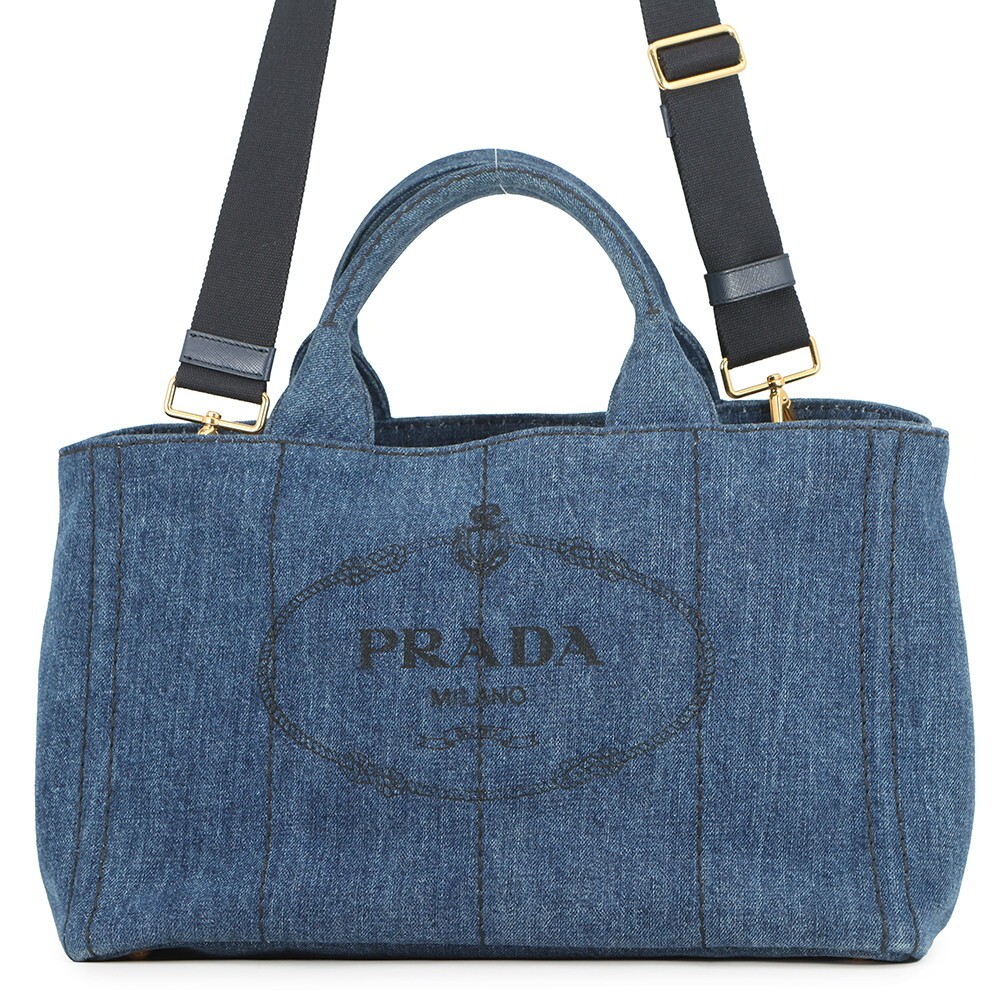 Prada Tote Bag Canapa CANAPA Medium Denim 1BG642 PRADA 2way  from japan