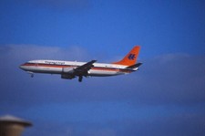 Dia Flugzeug in Lanzarote 1992 Planespotter 24x36mm gerahmt og&uuml;-P11-35