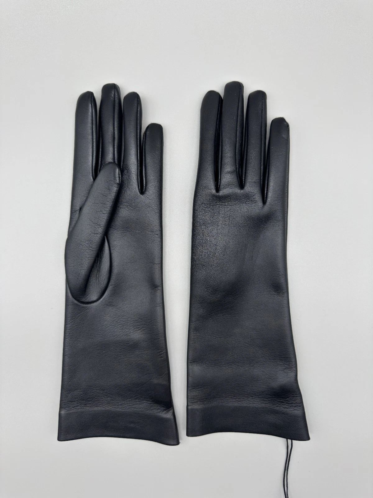 Saint Laurent Long Leather Gloves | Women's | Size 7+ Medium | Black | Clearance