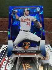 2023 Bowman Chrome Grayson Rodriguez Sapphire Cracked Ice Rookie RC #22 Orioles
