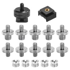 Camera Screw Mount Set 1/4" Male Screw 1/4 to 3/8 Male Screw