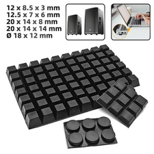 Black Square Rubber Feet Self Adhesive Furniture Pad Sticky Non Slip Bumpers