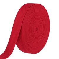 Baumwollband 1.3 Zoll 15.3 Yard Polyester Baumwollband Riemen Rot