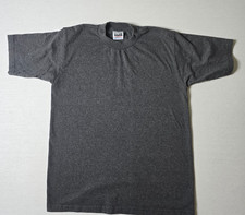 Pro Club Heavyweight Gray Short Sleeve T-Shirt Size M Made in USA Fabric