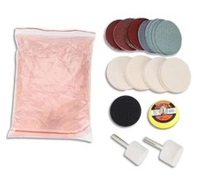 Windshield Scratch Remover Set Glass Polishing Kit Abrasive Discs Polish Pads