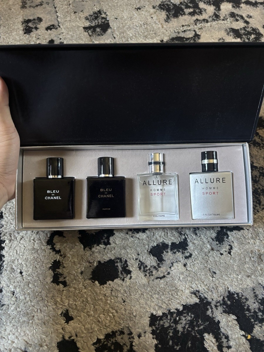 BLEU de CHANEL & ALLURE HOMME SPORT セット Chanel Bleu de Chanel X Allure 4x30ml Men's Gift Set | eBay
