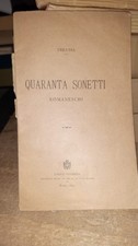 TRILUSSA FORTY SONNETS ENRICO VOGHERA ROME 1895