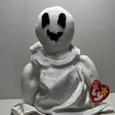 TY Beanie Baby Sheets the Ghost White Stuffed Animal Plush New