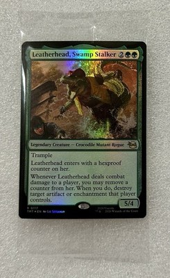 MTG TMNT - Leatherhead, Swamp Stalker - R 0117 Foil SEALED Prerelease