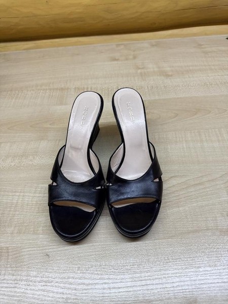 Women Hobbs Heels Black Leather 38 #M7KL