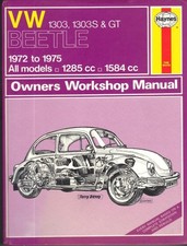 Vw Beetle 13031303sbeetle Gtsuper Beetlesports Bug Haynes Manual 1972-1975 Vw Beetle 13031303sbeetle Gtsuper Beetlesports Bug Haynes Manual 1972-1975