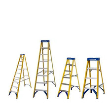 Fibreglass Step Ladder Werner Youngman 4, 6, 8, 10 Tread 1.1m - 2.8m  150kg Load