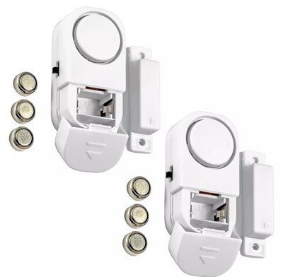 2x Funk Tür & Fenster Eingang Alarmanlage Set, Home Office, Einbruch Sicherheitssensor
