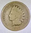 1895 Indian Head Cent Penny. Good Condition. 130 Years Old One Cent US Coin.