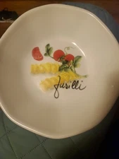 Handmade in Italy Effetti Fusilli Salad Bowl With Small Chip 