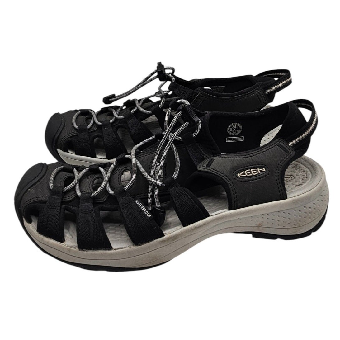 Sandali donna KEEN Astoria West misura 8 5 nero grigio pelle punta chiusa