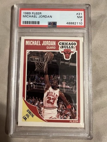 1989-90 Fleer Michael Jordan PSA 7 # 21 REAL NICE MINT VINTAGE CARD BULLS HOF 🔥
