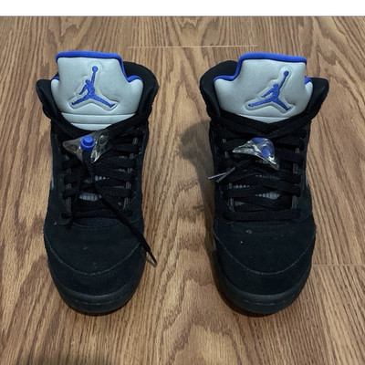 Jordan Air Jordan 5 Retro Racer Blue Black Blue High Top Suede Sneakers