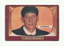 1955 Bowman #299 Lon Warneke UMPIRE - VG surface crease
