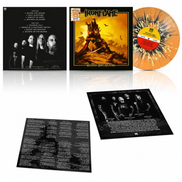 Ironflame - Kingdom Torn Asunder - Vinyl-Lp - Orange Yellow Black Splatter-image