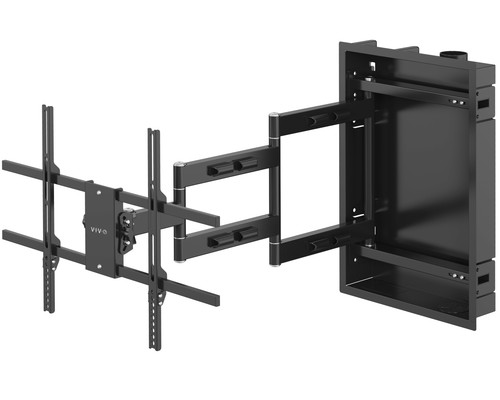 USED VIVO Recessed In-Wall TV Mount up to 75" LED LCD Screens, Ultra Low Profile